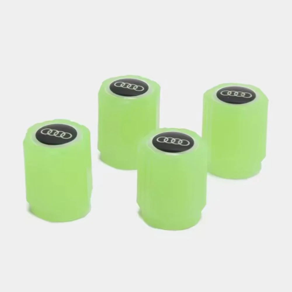 Car Logo Glow Valve Caps (4PCs)